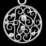 Silver Swirly Pendant by Melissa Muir